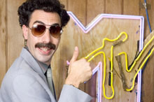 Borat Shocks At EMAs Press Conference